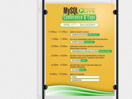 Percona Live — MySQL conference poster