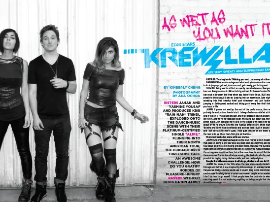 Krewella — Feature layout · Hustler Magazine