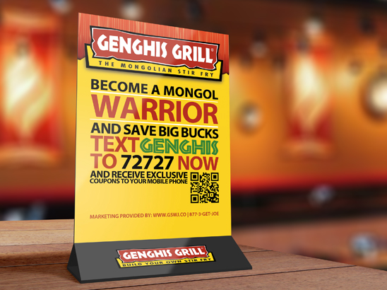 Genghis Grill Table Tent